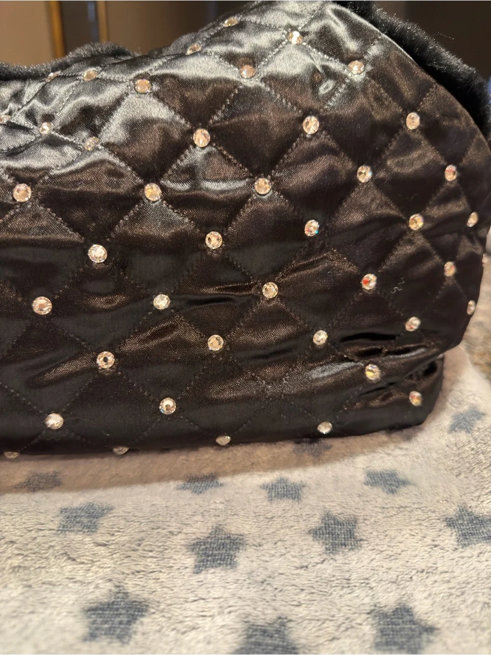 Hello Doggie Glamour Baby Dog Cartier Bag black caviar with Crystals